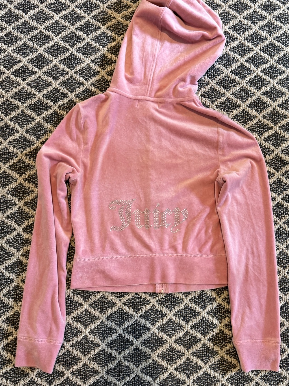 Juicy Couture Women’s Pink Rhinestone Logo Velour Pajama Set - Picture 2 of 7